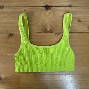 Out From Under Urban Outfitters Yellow Green Scoop Neck Bralette Size Small